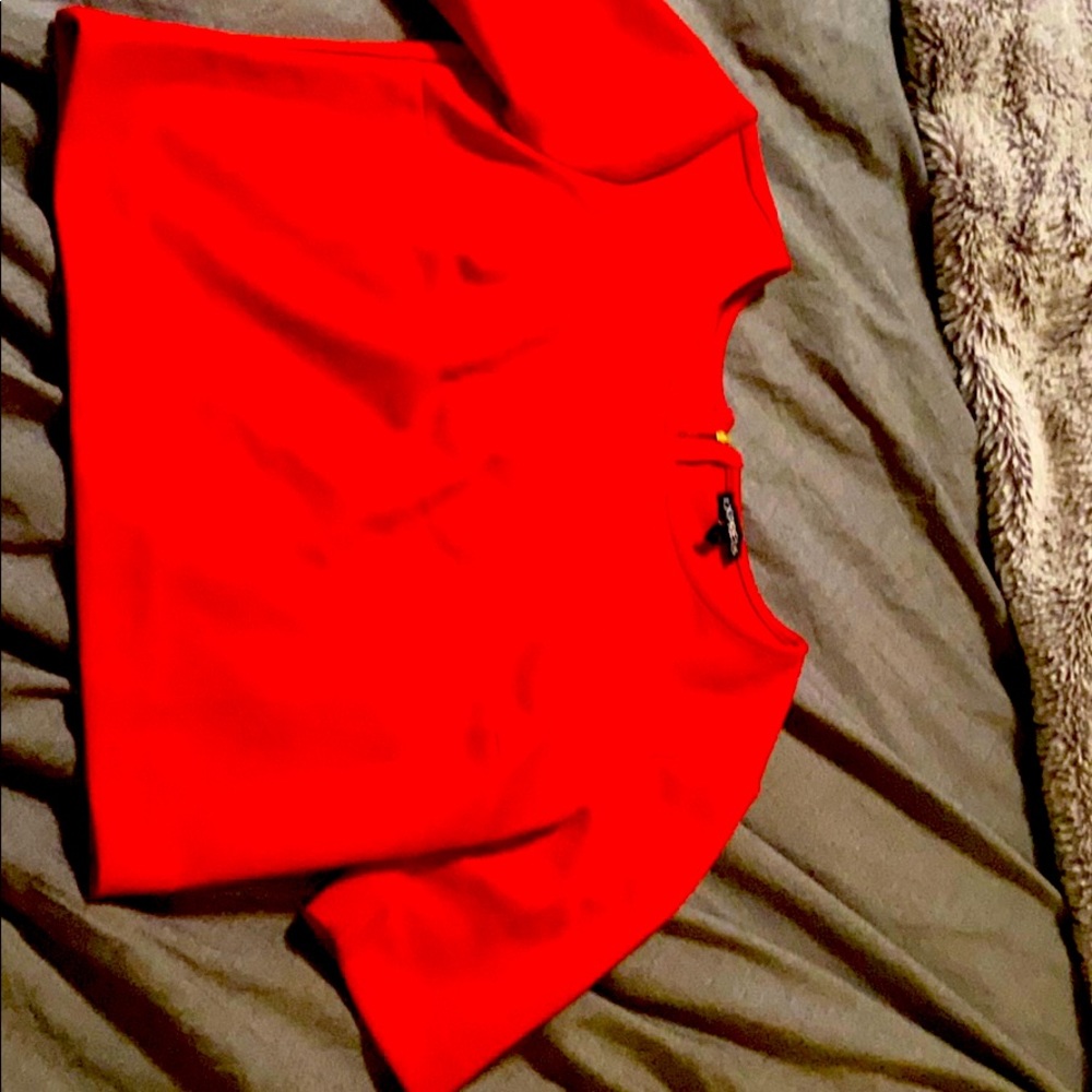 Red short sleeve shirt